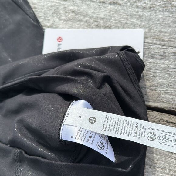 Lululemon Align High-Rise Pant Pockets‎ 25" Shimmer Luxe Shine Black size 0 NWT - Picture 6 of 8